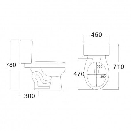 Toilette 2 pièces ECO