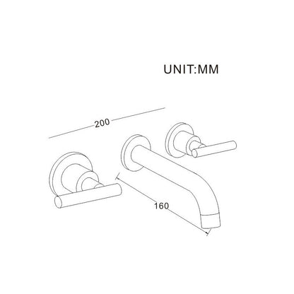 Robinet de Vanité Mural STANSTED