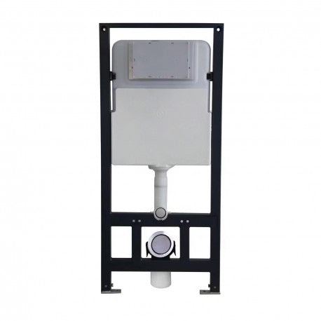 Réservoir et support pour toilette mural avec boutons poussoirs carré