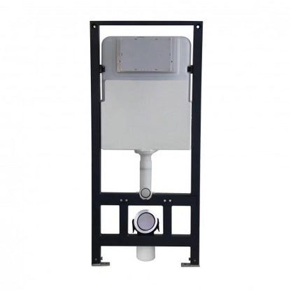 Réservoir et support pour toilette mural avec boutons poussoirs carré