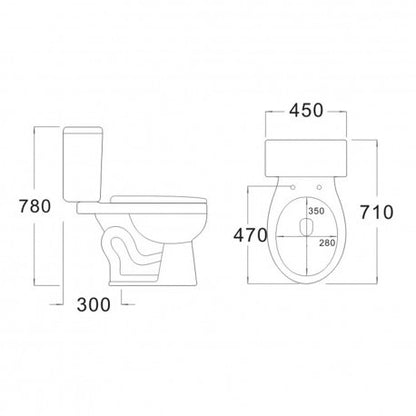 Toilette 2 pièces ECO