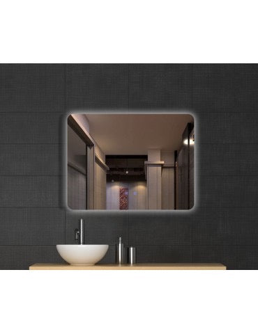 Miroir LED Rectangle avec coins arrondis
