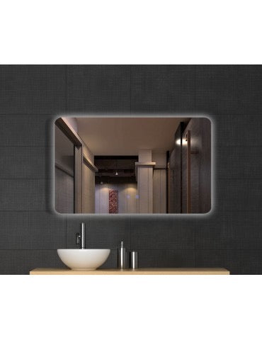 Miroir LED Rectangle avec coins arrondis